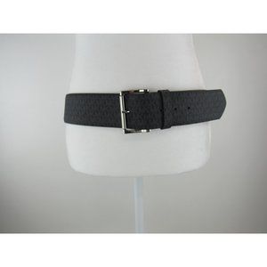 MICHAEL KORS MONOGRAM MK LOGO FAUX LEATHER STRETCHY BELT